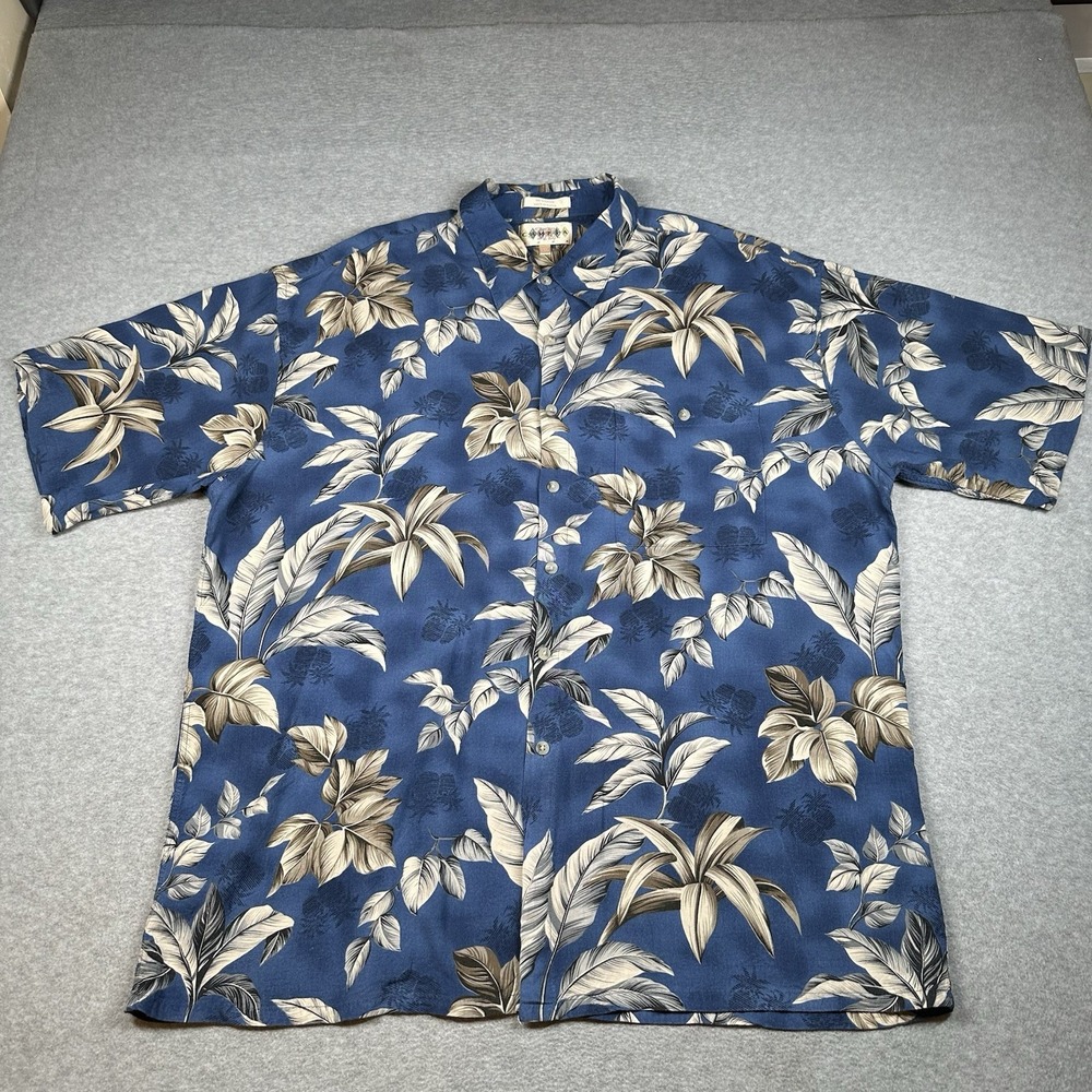 Vintage Campia Moda Tropical Palm‎ Print Rayon Shirt 2XL 90s Resort Vibe